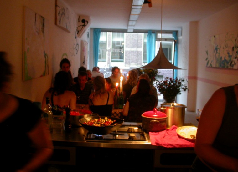 diner bij expositie Marije Vermeulen